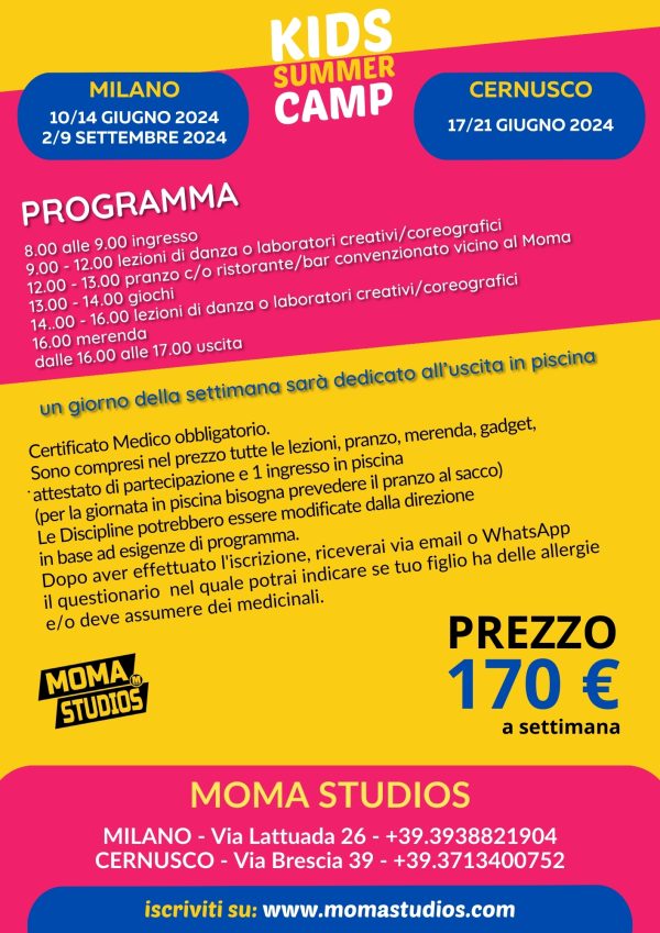 Moma Kids Summer Camp Cernusco 2024 - immagine 2