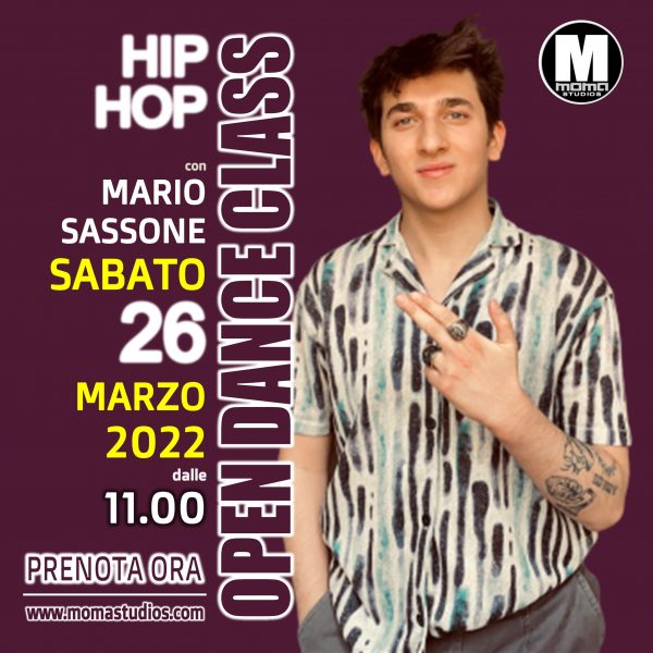 HIP HOP con MARIO SASSONE - Sabato 26 Marzo 2022 alle 11.00